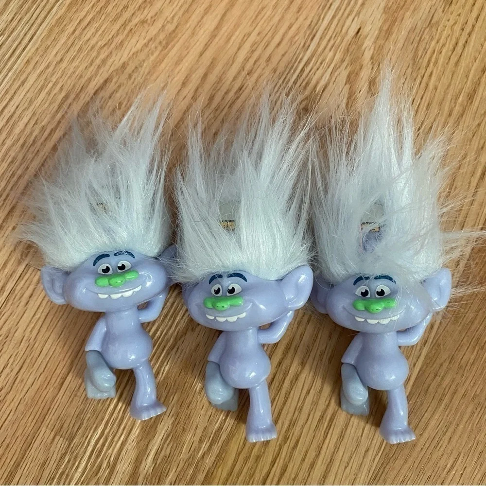 Trolls Guy Diamond Action Figure Bundle Lot Set Blue Kids Toy